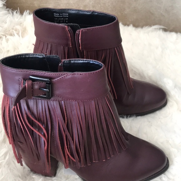 NEW Aldo fringe short boots Sz 6.5 - Picture 3 of 9